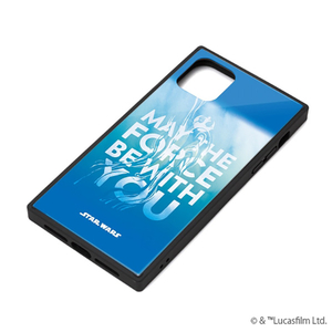 PGA iPhone 11用ガラスハイブリッドケース ブルー PG-DGT19B35SW-イメージ1