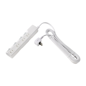 エルパ 耐雷スイッチ付きタップ 4個口5m e angle select ホワイト WLK-R45SWE5-イメージ2