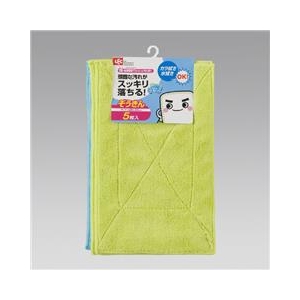 レック 激落ちマイクロファイバーぞうきん5枚入 ブルー/グリーン S592ｹﾞｷｵﾁﾏｲｸﾛｿﾞｳｷﾝ5P-イメージ1