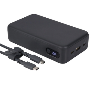 MOTTERU 準固体モバイルバッテリー 20000mAh スモーキーブラック MOT-MBSS20001-BK-イメージ1