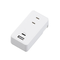 ヤザワ 極小USBタップ2個口PD20W ホワイト H5FS400PD20WH