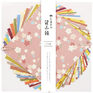 古川紙工 花小紋 千代紙 中 花鳥風月 ｺﾊﾅﾓﾝﾁﾖｶﾞﾐﾁﾕｳ-イメージ1