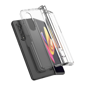 araree Galaxy Z Fold 3用ペンホルダー付クリアケース NUKIN 360 クリア AR21942GZFD3-イメージ2