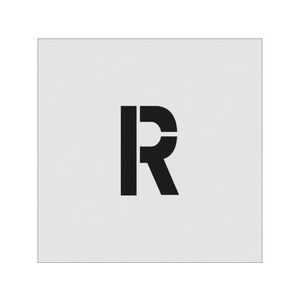 アイマーク ステンシル R 文字サイズ100×65mm FC957JB-8186102-イメージ1