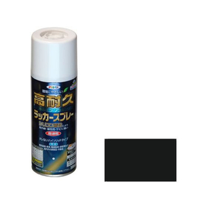 アサヒペン 高耐久ラッカースプレー 300ml ツヤ消し 黒 FC051NS-イメージ1