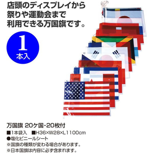 タカ印 万国旗 20ケ国・20枚付 FCE127Z-40-7461-イメージ2