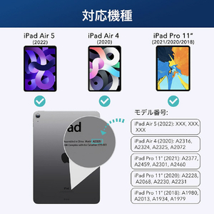 ESR iPad Air(第5/4世代)/Pro 11用強化ガラススクリーン保護フィルム ESR079-イメージ2