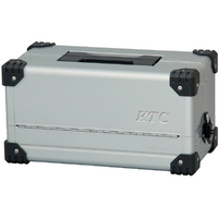 ＫＴＣ スチール製工具箱 両開きメタルケース（シルバー） 間口４４０×奥行２３３×高さ２３０ｍｍ KTC 両開きメタルケース キャリングトレイ EK-10A