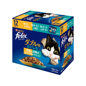 ネスレピュリナペットケア フィリックスパウチ ダブルのおいしさ お魚とお肉のよりどりセレクション 50g×12袋 FCJ137U-イメージ1