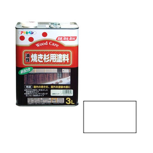 アサヒペン 油性焼き杉用塗料 3L 透明(クリヤ) FC547NS-イメージ1