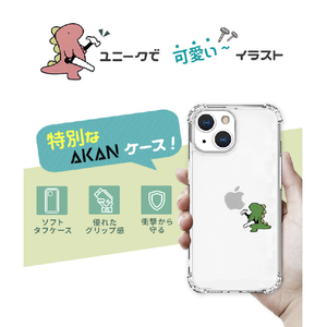 AKAN iPhone 13 mini用ソフトタフケース おしごとザウルス―日曜大工 ピンク AK20943I13MN-イメージ4