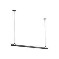 川口技研 室内用ホスクリーン 物干竿セット QSC型(1セット/ロングサイズ) ブラック QSCL-15-BK