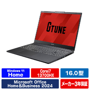 マウスコンピューター 16型ゲーミングノートパソコン e angle select G TUNE ブラック EDP6I7G70161THB-イメージ1