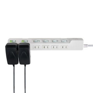 エルパ 耐雷スイッチ付きタップ 6個口2m e angle select ホワイト WLK-R62SWE5-イメージ11