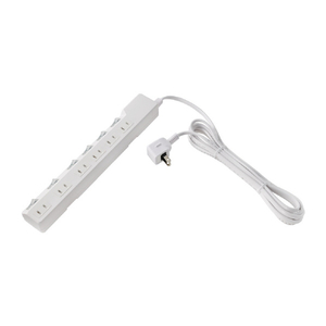 エルパ 耐雷スイッチ付きタップ 6個口2m e angle select ホワイト WLK-R62SWE5-イメージ2