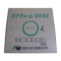 酒井化学工業 弾性シーラントバックアップ材 ミナフォームマルマル #15 15mm×100m グレー グレー10～1315100 FC699EW-8289144