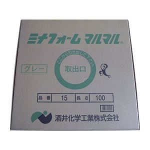 酒井化学工業 弾性シーラントバックアップ材 ミナフォームマルマル #15 15mm×100m グレー グレー10～1315100 FC699EW-8289144-イメージ1