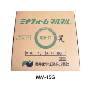 酒井化学工業 弾性シーラントバックアップ材 ミナフォームマルマル #15 15mm×100m グレー グレー10～1315100 FC699EW-8289144-イメージ2
