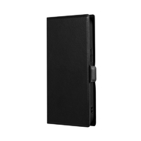 MSソリューションズ iPhone 16e用薄型・軽量PUレザー手帳ケース 「BOOK SLIM&LITE」 ブラック LN-ISS24BSLBK
