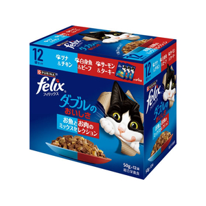ネスレピュリナペットケア フィリックスパウチ ダブルのおいしさ お魚とお肉のミックスセレクション 50g×12袋 FCJ138U-イメージ1