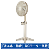 ドウシシャ DCモーター搭載リビング扇風機 Kamomefan+c lite シャンパンゴールド K-F25AYCGD