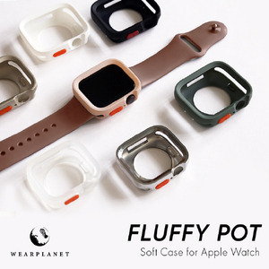 WEARPLANET Apple Watch 41/40mm用FLUFFY POT ソフトケース ベビーピンク WP26944-イメージ4