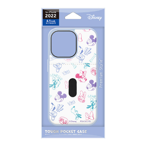PGA iPhone 14 Pro用タフポケットケース Disney ミッキー＆フレンズ PG-DPT22Q16MKY-イメージ1