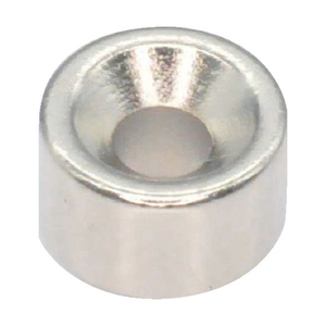 トラスコ ネオジム丸形磁石　皿ねじ穴付　外径５ＭＭ×３ＭＭ　Ｍ１．６　１個入 T05R03-M1.6-イメージ1