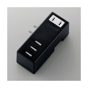 エレコム モバイルUSBタップ(横向き) ブラック MOT-U04-2132BK エレコム モバイルUSBタップ(横向き) ブラック MOT-U04-2132BK
