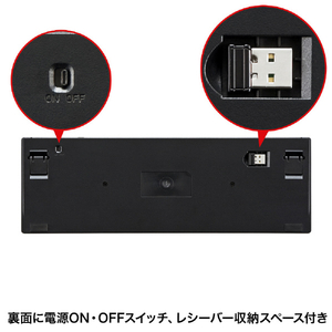 サンワサプライ ワイヤレススリムキーボード ブラック SKB-WL22BKN-イメージ9