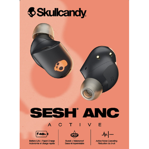 Skullcandy 完全ワイヤレスイヤホン Sesh ANC Active BLACK ORANGE S2SAW-S749-イメージ4