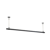 川口技研 室内用ホスクリーン 物干竿セット QSC型(1セット/ショートサイズ) ブラック QSCS-23-BK