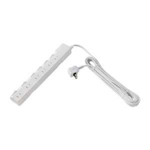 エルパ 耐雷スイッチ付きタップ 6個口5m e angle select ホワイト WLK-R65SWE5-イメージ2