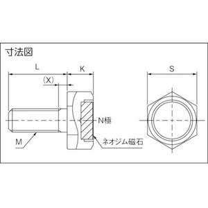 トラスコ中山 TRUSCO/六角ボルト型マグネットホルダー M5×S10×L20 27N 277M5107 FC554DF-7985347-イメージ4