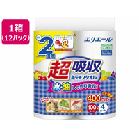 大王製紙 エリエール 超吸収キッチンタオル 100カット 4ロール×12パック FC816TD