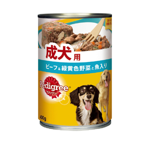 マースジャパンリミテッド 成犬用 ビーフ&緑黄色野菜と魚入り 400g ペディグリー P11ﾁﾔﾑｽﾀﾝﾀﾞ-ﾄﾞｻﾞｸB&FV400-イメージ1