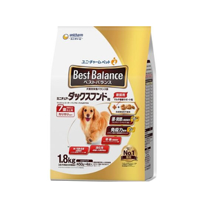 ユニ・チャーム ベストバランス カリカリ M ダックス 7歳 1.8kg FCU8708-イメージ1