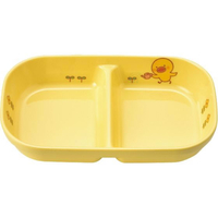 国際化工 メラミン子供食器 ひよこぐみ 角二ツ仕切皿小イエロー FC309LK-3766600