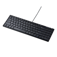 サンワサプライ 英語配列USBスリムキーボード ブラック SKB-E2UN