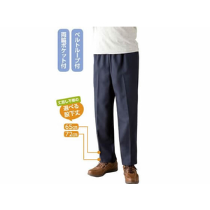 ケアファッション おしりスルッとパンツ ネイビー 5L(股下65cm) FCS9438-019753635-イメージ1