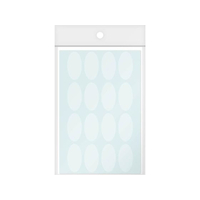 タカ印 ギフトシール 楕円 透明 大 64片×5冊 FC492SH-22-992