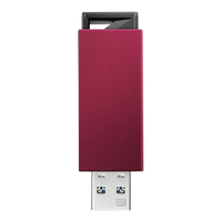 I・Oデータ USB3．0/2．0対応 ノック式USBメモリー(16GB) レッド U3-PSH16G/R