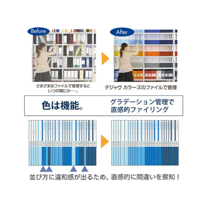 プラス デジャヴカラーズ ボックスファイル ワイド A4ヨコ チャコールグレー F896856-87-639-イメージ3