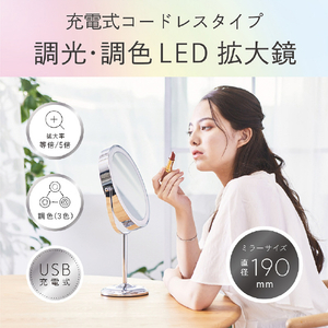 コイズミ LED拡大鏡 シルバー KBE-3290/S-イメージ9