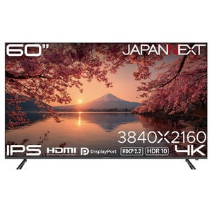 JAPANNEXT 60インチ IPSパネル搭載 液晶ディスプレイ ブラック JN-IPS60U-イメージ2