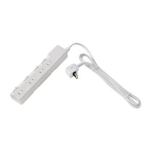 エルパ 耐雷スイッチ付きタップ 4個口2m ブレーカー内臓 e angle select ホワイト WLK-R42BWE5-イメージ2
