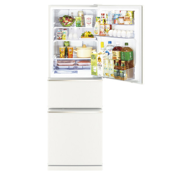 三菱 【右開き】272L 3ドア冷蔵庫 マットホワイト MR-CX27K-W 右開き 272L