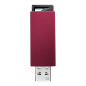 I・Oデータ USB3．0/2．0対応 ノック式USBメモリー(32GB) レッド U3-PSH32G/R-イメージ1