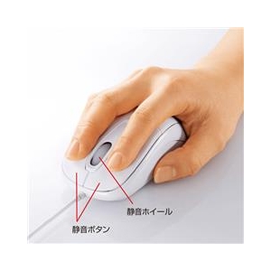 サンワサプライ 静音マウス ホワイト MA-122HW-イメージ2