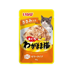 いなば わがまま猫 まぐろパウチ ささみ入り 40g FC207RW-イメージ1